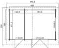 Friggebod Keila 425 x 280 cm 11,43 m² Lasita Maja